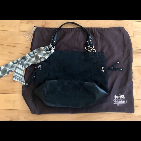 Coach Handbags - Coach Logo Tote Bag with Coach Twilly